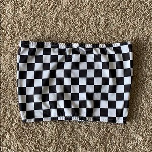 Checkered tube top